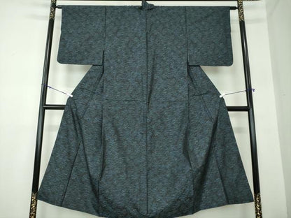 平和屋着物●本場大島紬　アンサンブル　道行コートセット　松文　正絹　逸品　DAAY1002ps