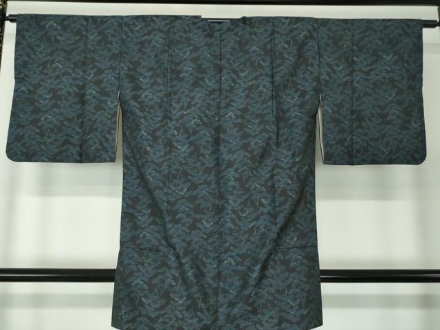 平和屋着物●本場大島紬　アンサンブル　道行コートセット　松文　正絹　逸品　DAAY1002ps