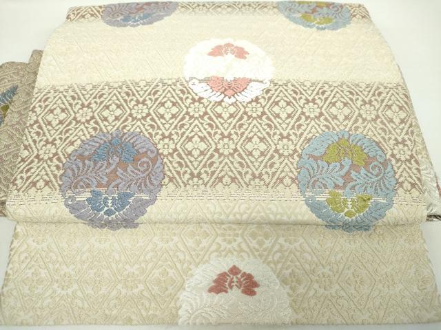 平和屋着物●ワンタッチつけ帯 唐織 花丸文 正絹 逸品 DAAY1032ps