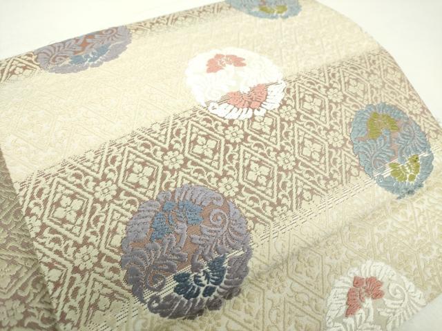 平和屋着物●ワンタッチつけ帯 唐織 花丸文 正絹 逸品 DAAY1032ps