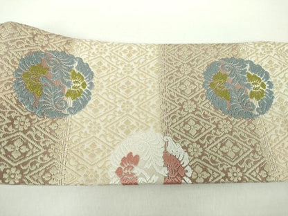 平和屋着物●ワンタッチつけ帯 唐織 花丸文 正絹 逸品 DAAY1032ps