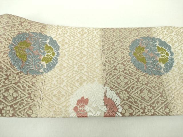平和屋着物●ワンタッチつけ帯 唐織 花丸文 正絹 逸品 DAAY1032ps