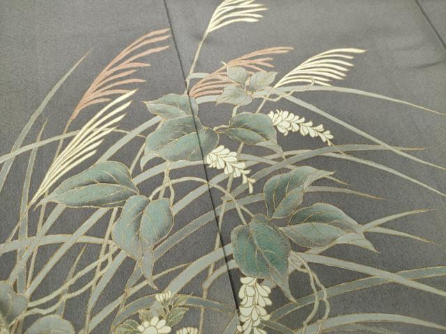 平和屋着物●訪問着　草花文　暈し染め　金彩　正絹　逸品　DAAY1039ps