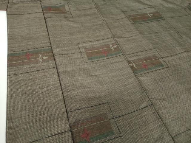 平和屋着物●本場大島紬 9マルキ 横段花文 正絹 逸品 未使用 DAAY1046ps