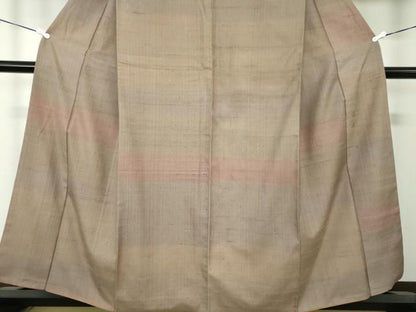 平和屋着物●訪問着　作家物　紬地　横段文　正絹　逸品　DAAY1088ps