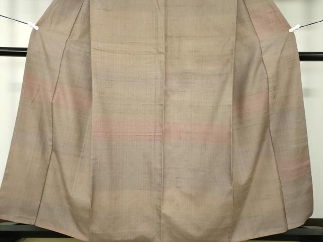 平和屋着物●訪問着　作家物　紬地　横段文　正絹　逸品　DAAY1088ps