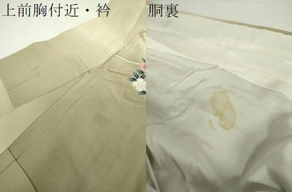 平和屋着物●訪問着　駒刺繍　雪輪花文　暈し染め　金銀彩　正絹　逸品　DAAY1089ps