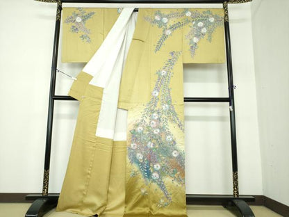 平和屋着物●訪問着 絞り 辻が花 暈し染め 金彩 さが美扱い 正絹 逸品 DAAY1093ps