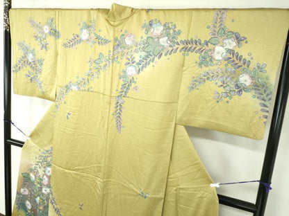 平和屋着物●訪問着 絞り 辻が花 暈し染め 金彩 さが美扱い 正絹 逸品 DAAY1093ps
