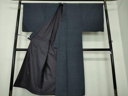 平和屋着物●男性　結城紬　80亀甲　総詰め　正絹　逸品　DAAY1115ps