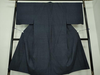 平和屋着物●男性　結城紬　80亀甲　総詰め　正絹　逸品　DAAY1115ps