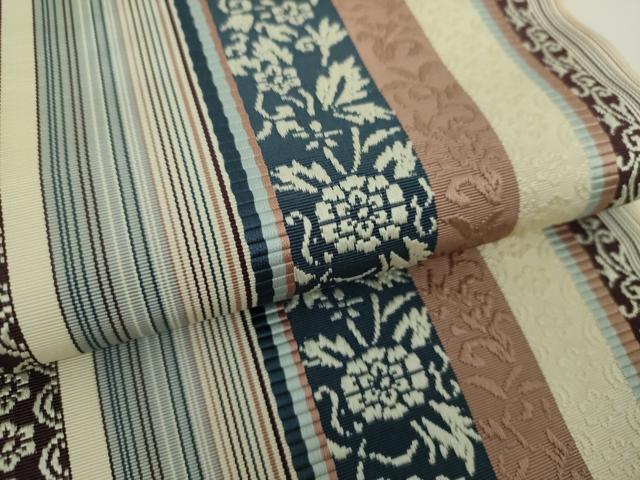 平和屋着物●本場筑前博多織 八寸名古屋帯 花間道 正絹 逸品 DAAY1207ps