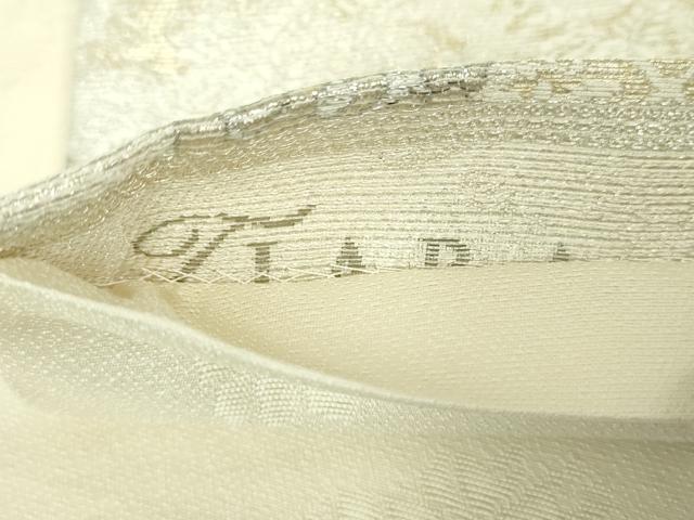 平和屋着物●極上 両面 六通柄袋帯 金華山織 TIARA プラチナ箔 正絹 逸品 DAAY1244ps