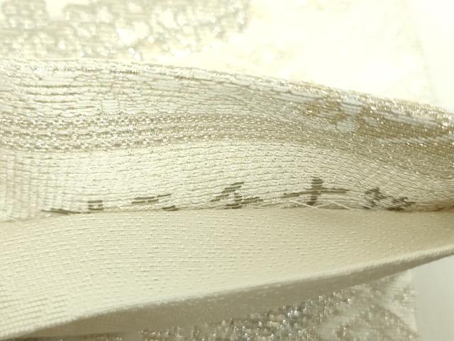 平和屋着物●極上 両面 六通柄袋帯 金華山織 TIARA プラチナ箔 正絹 逸品 DAAY1244ps