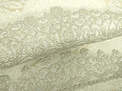 平和屋着物●極上 両面 六通柄袋帯 金華山織 TIARA プラチナ箔 正絹 逸品 DAAY1244ps