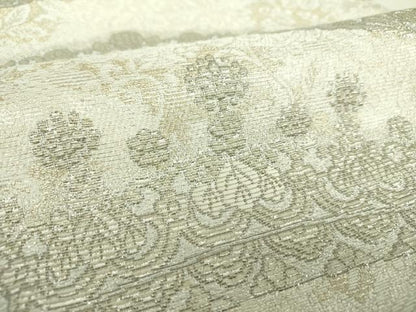 平和屋着物●極上 両面 六通柄袋帯 金華山織 TIARA プラチナ箔 正絹 逸品 DAAY1244ps