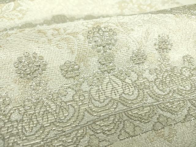 平和屋着物●極上 両面 六通柄袋帯 金華山織 TIARA プラチナ箔 正絹 逸品 DAAY1244ps