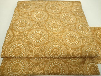 平和屋着物●全通柄九寸名古屋帯　型染　菊文　正絹　逸品　DAAY1297ps