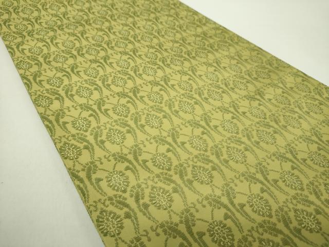 平和屋着物●六通柄袋帯　更紗花文　正絹　逸品　DAAY1305ps