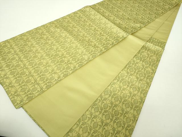 平和屋着物●六通柄袋帯　更紗花文　正絹　逸品　DAAY1305ps