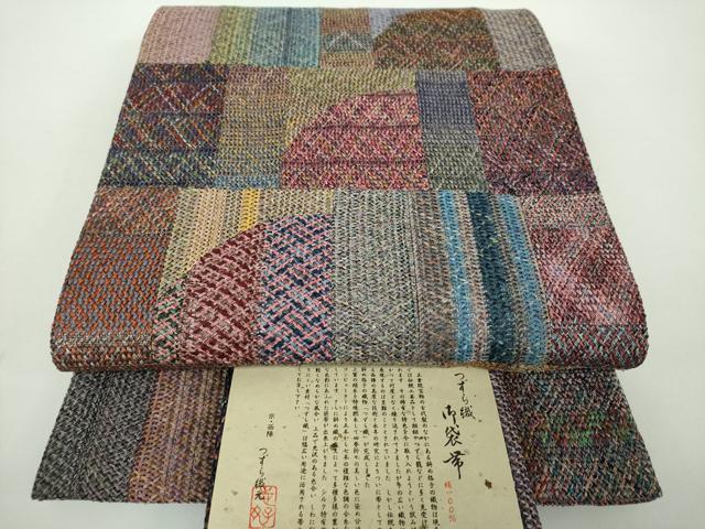 平和屋着物●西陣　全通柄袋帯　つずら織　切嵌　正倉院宝物　古代裂　証紙付き　正絹　逸品　DAAY1339ps