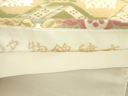 平和屋着物●六通柄袋帯 唐織 名物裂繍文 金糸 正絹 逸品 DAAY1347ps
