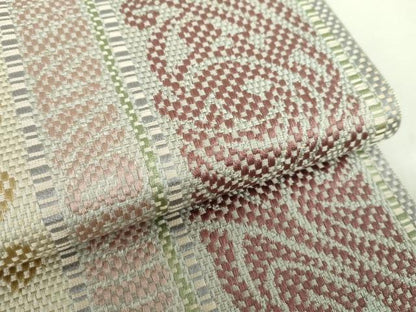 平和屋着物●本場筑前博多織 八寸名古屋帯 間道 正絹 逸品 DAAY1385ps