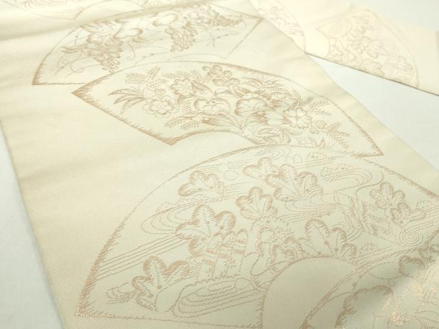 平和屋着物●織物一筋名門　織悦　九寸名古屋帯　辻が花　金糸　正絹　逸品　DAAY1388ps