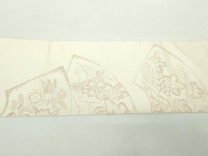 平和屋着物●織物一筋名門　織悦　九寸名古屋帯　辻が花　金糸　正絹　逸品　DAAY1388ps