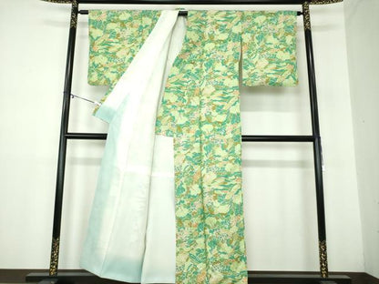 平和屋着物●小紋　枝花文　洗える着物　DAAY1398ps