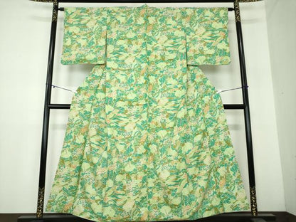 平和屋着物●小紋　枝花文　洗える着物　DAAY1398ps