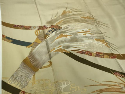 平和屋着物●豪華色留袖　作家物　稲穂　鬘帯花文　暈し染め　金銀彩　正絹　逸品　DAAY1403ps