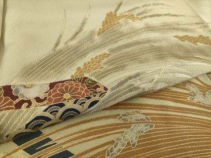 平和屋着物●豪華色留袖　作家物　稲穂　鬘帯花文　暈し染め　金銀彩　正絹　逸品　DAAY1403ps