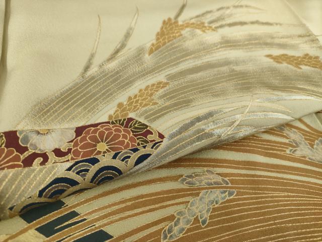 平和屋着物●豪華色留袖　作家物　稲穂　鬘帯花文　暈し染め　金銀彩　正絹　逸品　DAAY1403ps