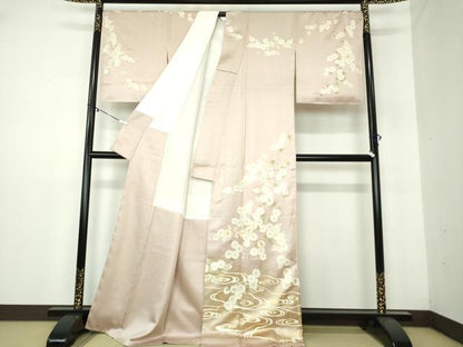 平和屋着物●訪問着 駒刺繍 流水菊 暈し染め 金彩 正絹 逸品 未使用 DAAY1431ps