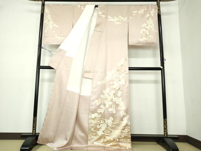 平和屋着物●訪問着 駒刺繍 流水菊 暈し染め 金彩 正絹 逸品 未使用 DAAY1431ps