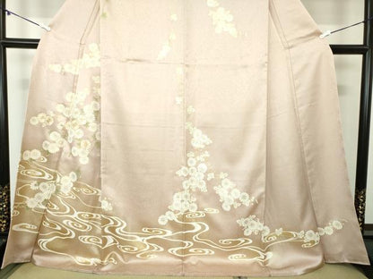 平和屋着物●訪問着 駒刺繍 流水菊 暈し染め 金彩 正絹 逸品 未使用 DAAY1431ps