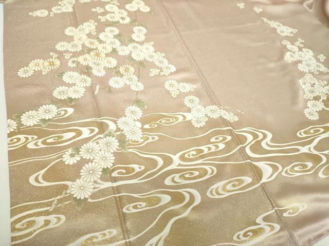 平和屋着物●訪問着 駒刺繍 流水菊 暈し染め 金彩 正絹 逸品 未使用 DAAY1431ps