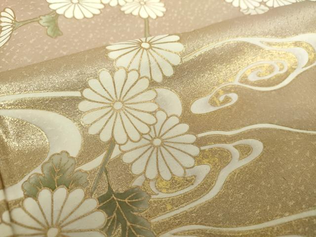 平和屋着物●訪問着 駒刺繍 流水菊 暈し染め 金彩 正絹 逸品 未使用 DAAY1431ps