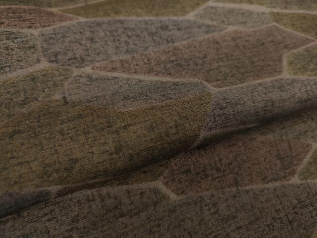 平和屋着物●上質な紬 石畳文 正絹 逸品 未使用 DAAY1451ps