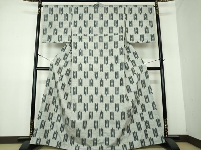 平和屋着物●ぜんまい紬　矢羽文　正絹　逸品　DAAY1454ps