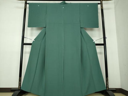 平和屋着物●上質な色無地 虫襖色 正絹 逸品 DAAY1468ps