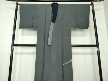 平和屋着物●男性 長襦袢 袷 絞り 舞扇花文 金彩 正絹 逸品 DAAY1471ps