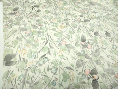 平和屋着物●上質な小紋 手描き 草花文 正絹 逸品 DAAY1473ps
