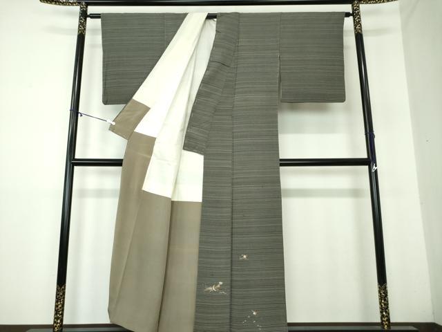 平和屋着物●色留訪問着 雀 稲穂 正絹 逸品 DAAY1476ps