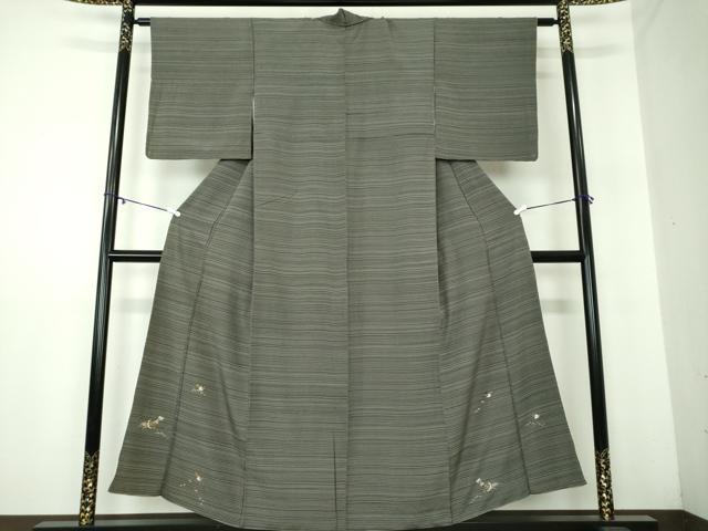 平和屋着物●色留訪問着 雀 稲穂 正絹 逸品 DAAY1476ps