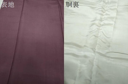 平和屋着物●上質な色無地　葡萄色　正絹　逸品　DAAY1491ps