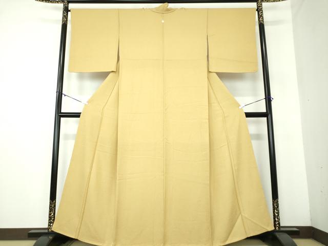 平和屋着物●上質な色無地 霞地紋 木蘭色 正絹 逸品 DAAY1493ps