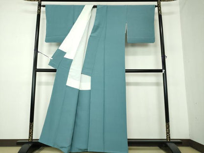 平和屋着物●上質な色無地　舛花色　正絹　逸品　DAAY1495ps