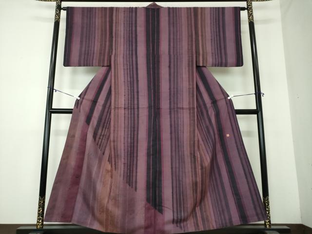 平和屋着物●訪問着　作家物　紬地　花間道　正絹　逸品　DAAY1496ps